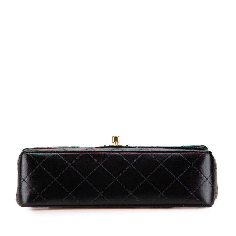 シャネル マトラッセ23 ココマーク ダブルフラップ チェーンショルダーバッグ ブラック ラムスキン レディース CHANEL 【中古】