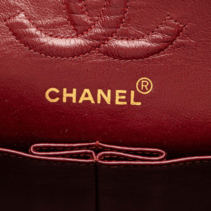 シャネル マトラッセ23 ココマーク ダブルフラップ チェーンショルダーバッグ ブラック ラムスキン レディース CHANEL 【中古】