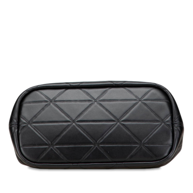 プラダ 三角ロゴプレート キルティング ハンドバッグ ショルダーバッグ 2WAY 1BG548 ブラック レザー レディース PRADA 【中古】