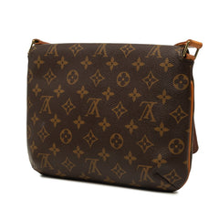 ルイ ヴィトン モノグラム ミュゼット タンゴ ショート ショルダーバッグ M51257 ブラウン PVC レザー レディース LOUIS VUITTON 中古