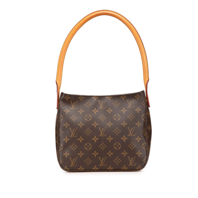 ルイ ヴィトン モノグラム ルーピングMM ショルダーバッグ M51146 ブラウン PVC レザー レディース LOUIS VUITTON 【中古】