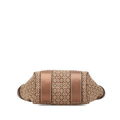 ロエベ ニューロードライン ハンドバッグ ベージュ ブラウン キャンバス レザー レディース LOEWE 【中古】