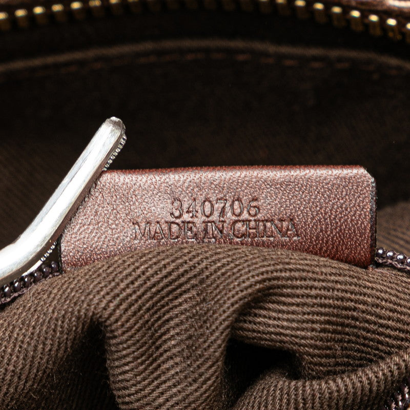 ロエベ ニューロードライン ハンドバッグ ベージュ ブラウン キャンバス レザー レディース LOEWE 【中古】