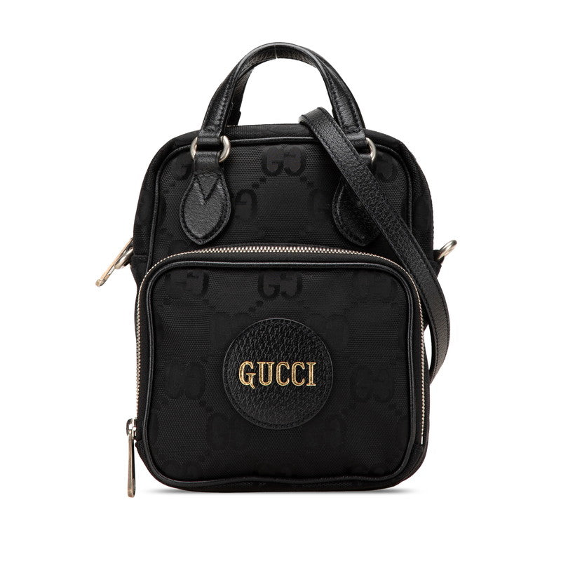 グッチ GGナイロン オフ ザ グリッド ハンドバッグ ショルダーバッグ 2WAY 625850 ブラック ナイロン レザー レディース GUCCI 【中古】