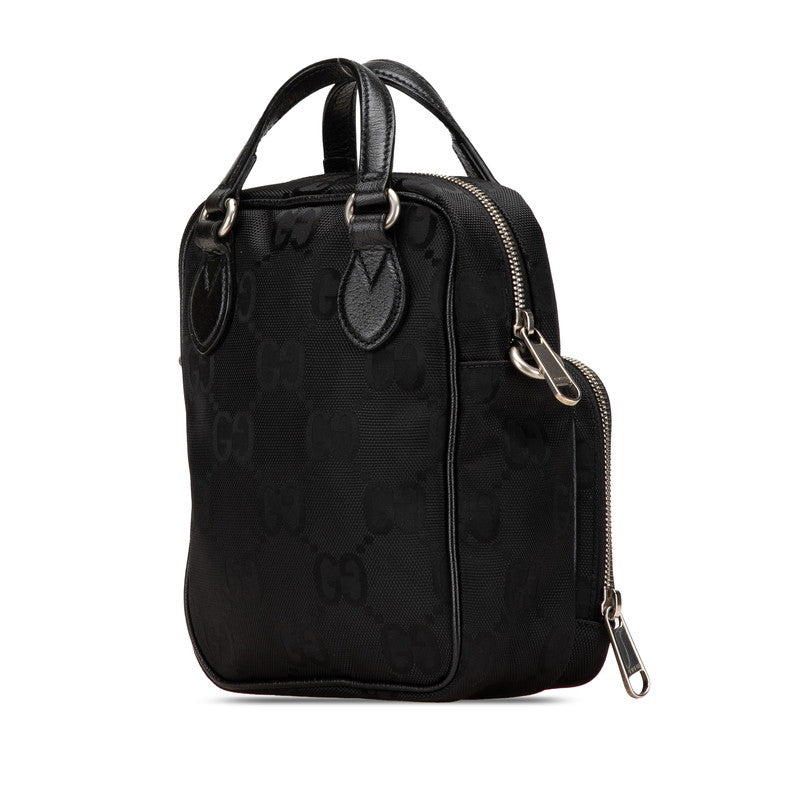 グッチ GGナイロン オフ ザ グリッド ハンドバッグ ショルダーバッグ 2WAY 625850 ブラック ナイロン レザー レディース GUCCI 【中古】