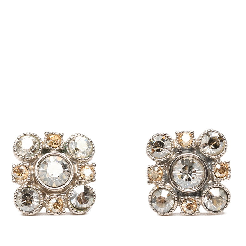 シャネル ビジューピアス シルバー メタル ラインストーン レディース CHANEL 【中古】