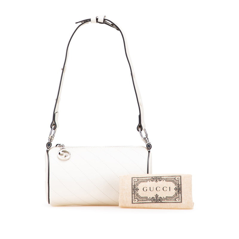 グッチ ブロンディ ミニ ショルダーバッグ ハンドバッグ 760170 ホワイト レザー レディース GUCCI 【中古】