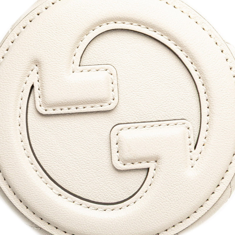 グッチ ブロンディ ミニ ショルダーバッグ ハンドバッグ 760170 ホワイト レザー レディース GUCCI 【中古】