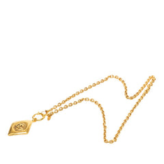シャネル ココマーク ひし形 ローグ チェーン ペンダント ネックレス ゴールド メッキ レディース CHANEL 中古