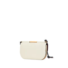 ロエベ アナグラム ゲートポシェット ショルダーバッグ ベージュ グレー レザー レディース LOEWE 【中古】