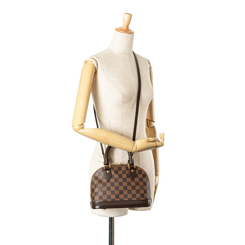 ルイ ヴィトン ダミエ アルマBB ハンドバッグ ショルダーバッグ 2WAY N41221 ブラウン PVC レザー レディース LOUIS VUITTON 【中古】