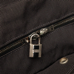 エルメス エールライン トートGM ハンドバッグ トートバッグ ブラック グレー キャンバス レディース HERMES 【中古】