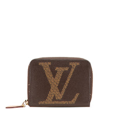 ルイ ヴィトン モノグラム ジャイアント ジッピー コインパース コインケース M69354 ブラウン ブラック PVC レザー レディース LOUIS VUITTON 【中古】