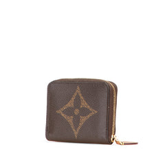 ルイ ヴィトン モノグラム ジャイアント ジッピー コインパース コインケース M69354 ブラウン ブラック PVC レザー レディース LOUIS VUITTON 【中古】