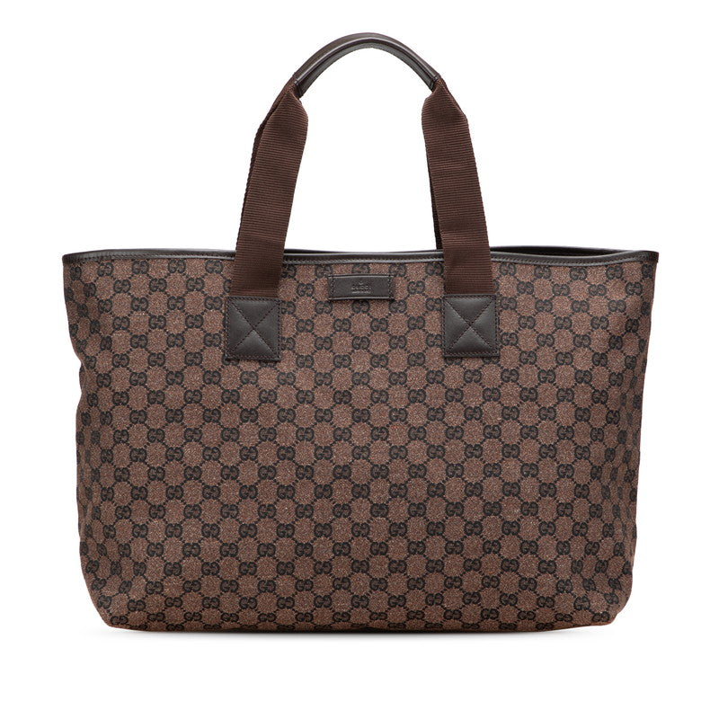 グッチ GGキャンバス トートバッグ 267474 ブラウン キャンバス レザー レディース GUCCI 【中古】