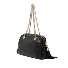 グッチ ソーホー タッセル チェーン ショルダーバッグ 308983 ブラック レザー レディース GUCCI 【中古】