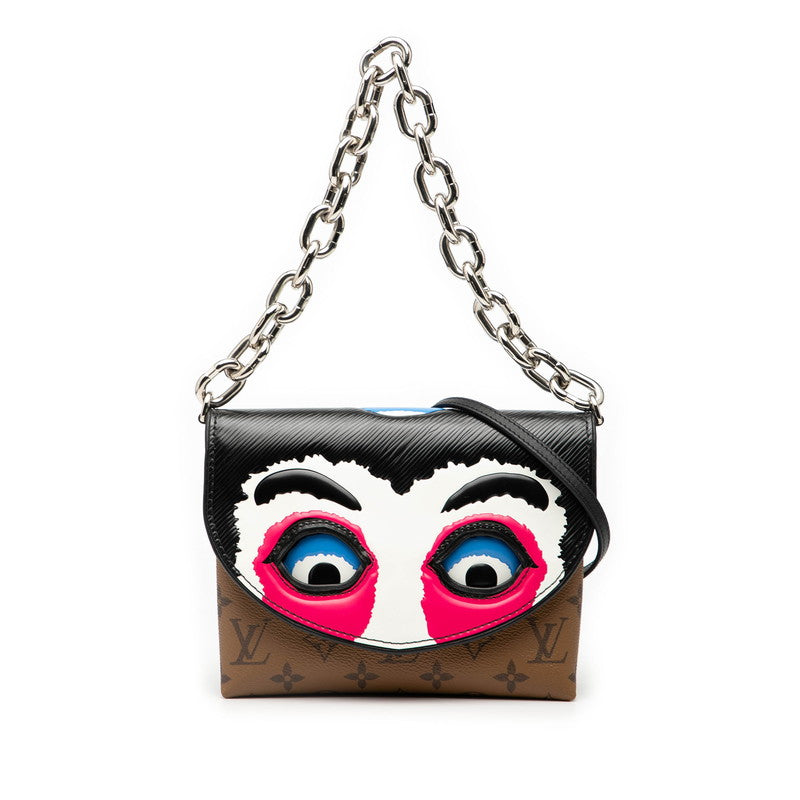 ルイ ヴィトン モノグラム シェット カブキマスク 歌舞伎 山本寛斎 チェーン ハンドバッグ ショルダーバッグ 2WAY M43532 ブラウン マルチカラー PVC レザー レディース LOUIS VUITTON 【中古】