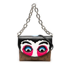 ルイ ヴィトン モノグラム シェット カブキマスク 歌舞伎 山本寛斎 チェーン ハンドバッグ ショルダーバッグ 2WAY M43532 ブラウン マルチカラー PVC レザー レディース LOUIS VUITTON 【中古】