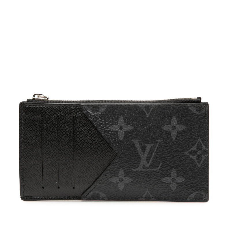 ルイ ヴィトン モノグラム エクリプス コインカード ホルダー コインケース カードケース M30271 ブラック PVC レザー メンズ LOUIS VUITTON 【中古】