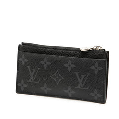 ルイ ヴィトン モノグラム エクリプス コインカード ホルダー コインケース カードケース M30271 ブラック PVC レザー メンズ LOUIS VUITTON 【中古】