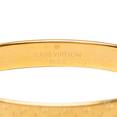 ルイ ヴィトン モノグラム カフ ナノグラム バングル サイズ S M00251 ゴールド メッキ レディース LOUIS VUITTON 中古