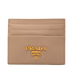プラダ カードケース カードホルダー 1MC025 ピンクベージュ系 サフィアーノレザー レディース PRADA 中古