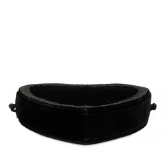 サンローラン 斜め掛け ハート ショルダーバッグ ポシェット ブラック ベロア レディース SAINT LAURENT 中古