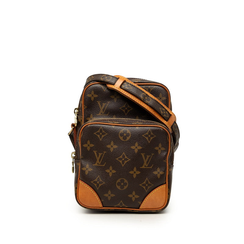 ルイ ヴィトン モノグラム アマゾン 斜め掛け ショルダーバッグ M45236 ブラウン PVC レザー レディース LOUIS VUITTON 【中古】