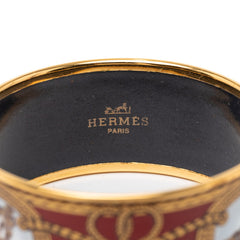 エルメス エマイユTGM 七宝焼き バングル ゴールド マルチカラー メッキ レディース HERMES 【中古】