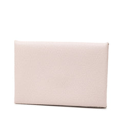エルメス カルヴィ カードケース 名刺入れ モーヴペール ピンク シェブルミゾル レディース HERMES 【中古】