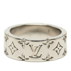 ルイ ヴィトン LV モザイク リング 指輪 #L M1182L シルバー メタル メンズ LOUIS VUITTON 【中古】