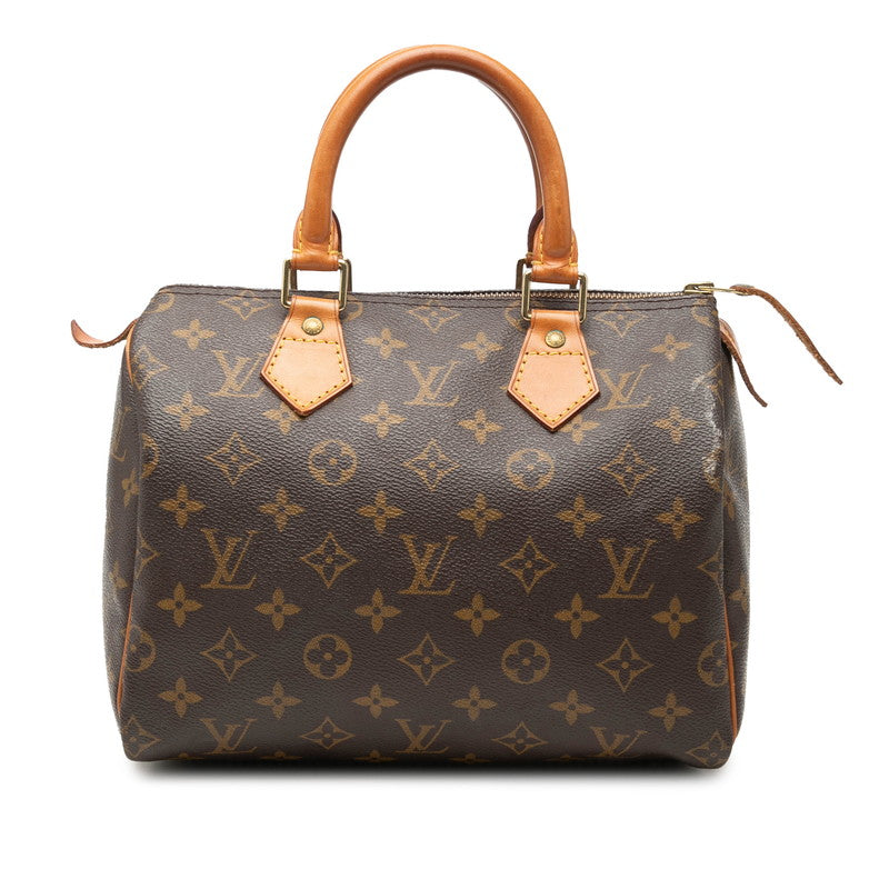 ルイ ヴィトン モノグラム スピーディ25 ミニボストンバッグ ハンドバッグ M41528 ブラウン PVC レザー レディース LOUIS VUITTON 【中古】