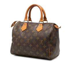 ルイ ヴィトン モノグラム スピーディ25 ミニボストンバッグ ハンドバッグ M41528 ブラウン PVC レザー レディース LOUIS VUITTON 【中古】