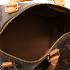 ルイ ヴィトン モノグラム スピーディ25 ミニボストンバッグ ハンドバッグ M41528 ブラウン PVC レザー レディース LOUIS VUITTON 【中古】