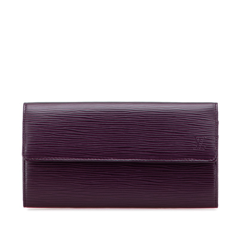 ルイ ヴィトン エピ ポルトフォイユ サラ 長財布 M6374K カシス パープル レザー レディース LOUIS VUITTON 【中古】