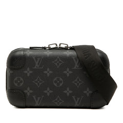 ルイ ヴィトン モノグラム エクリプス ホライゾン クラッチ ショルダーバッグ M45579 ブラック PVC レザー レディース LOUIS VUITTON 中古
