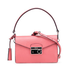 プラダ ハンドバッグ ショルダーバッグ 2WAY ピンク サフィアーノ レザー レディース PRADA 【中古】