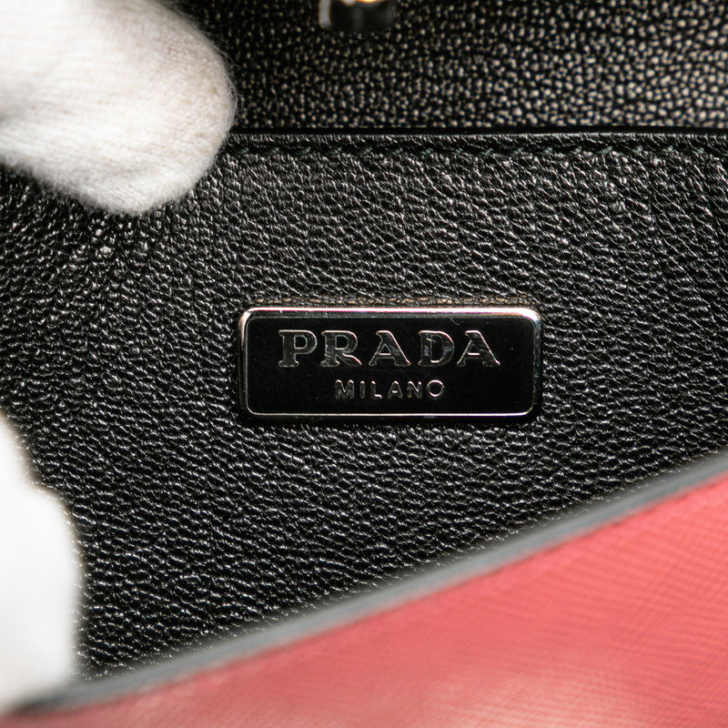 プラダ ハンドバッグ ショルダーバッグ 2WAY ピンク サフィアーノ レザー レディース PRADA 【中古】