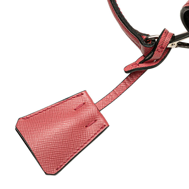 プラダ ハンドバッグ ショルダーバッグ 2WAY ピンク サフィアーノ レザー レディース PRADA 【中古】