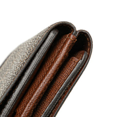 ルイ ヴィトン モノグラム ポルトモネ ビエ カルト クレディ 二つ折り財布 コンパクトウォレット M61652 ブラウン PVC レザー レディース LOUIS VUITTON 【中古】