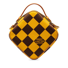 ルイ ヴィトン ダミエ ポップ チェス メッセンジャー ショルダーバッグ N40562 ジョーヌマット イエロー PVC レザー メンズ LOUIS VUITTON 中古