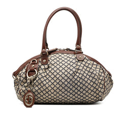 グッチ ディアマンテ スーキー ハンドバッグ 223974 ベージュ マルチカラー キャンバス レザー レディース GUCCI 【中古】