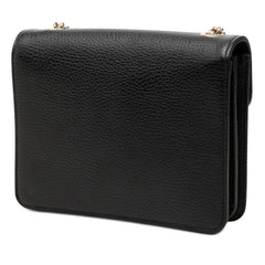 グッチ インターロッキングG チェーン ショルダーバッグ 510304 ブラック レザー レディース GUCCI 【中古】
