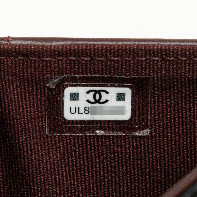 シャネル マトラッセ ココマーク 三つ折り財布 AP0232 ブラック キャビアスキン レディース CHANEL 【中古】