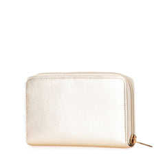 シャネル ココマーク ラウンドファスナー 長財布 ゴールド レザー レディース CHANEL 【中古】