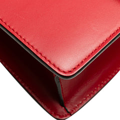 グッチ シルヴィ チェーン ショルダーバッグ 431666 レッド ゴールド ネイビー レザー レディース GUCCI 【中古】