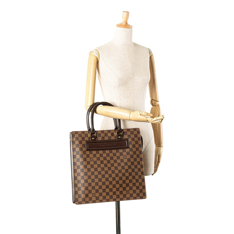 ルイ ヴィトン ダミエ ヴェニスGM ハンドバッグ トートバッグ N51146 ブラウン PVC レザー レディース LOUIS VUITTON 【中古】