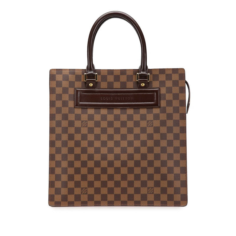 ルイ ヴィトン ダミエ ヴェニスGM ハンドバッグ トートバッグ N51146 ブラウン PVC レザー レディース LOUIS VUITTON 【中古】