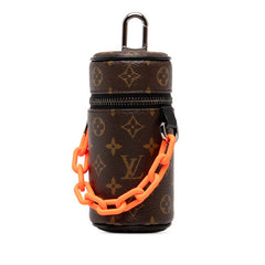 ルイ ヴィトン モノグラム バレル アクセサリーポーチ M00966 ブラウン ブラック オレンジ PVC レザー レディース LOUIS VUITTON 中古