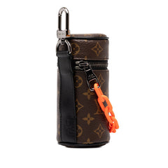ルイ ヴィトン モノグラム バレル アクセサリーポーチ M00966 ブラウン ブラック オレンジ PVC レザー レディース LOUIS VUITTON 中古